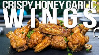 CRISPY HONEY GARLIC WINGS | SAM THE COOKING GUY 4K