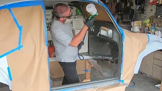 Painting The Interior for CHEAP! Tractor Paint? The Sickxty!  Volksrod Franken Beetle Baja Build 48