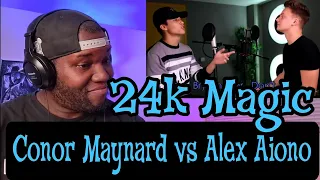 Conor Maynard vs Alex Aiono | Bruno Mars ( Cover ) 24K Magic | Reaction