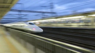 Shinkansen bullet train #3 passing through Odawara station
