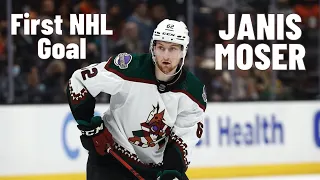 Janis Moser #62 (Arizona Coyotes) first NHL goal Dec 28, 2021