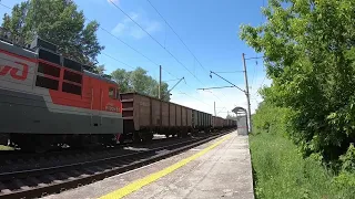 Электровоз ВЛ80С-1183/1187А с грузовым поездом