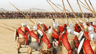 2,400 Cartage Pikeman Vs 4,800 Roman Armored Legionaries | Total War Rome 2