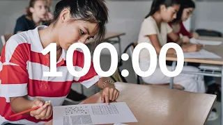 📝School Exams Ambience 📚1 Hour 40 minutes Ambient Exam Hall Sounds Timer (100 minutes )