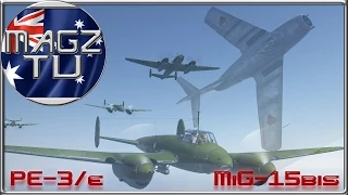 War Thunder - Pe-3/e & MiG-15bis - Realistic Battle