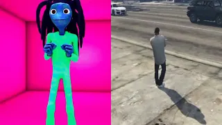 Blue Me kemaste Aliens - Colorized Alien Dance - Audio Variations | gta v R.S TV Channel