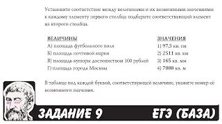 🔴 Установите соответствие между величинами (30) ... | ЕГЭ БАЗА 2018 | ЗАДАНИЕ 9 | ШКОЛА ПИФАГОРА