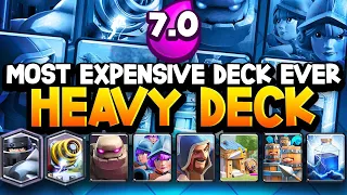 7.0 ELIXIR! Most EXPENSIVE DECK EVER Gets 12 WINS!