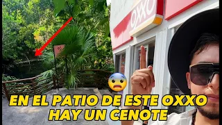 En el patio de este oxxo hay un cenote 😨