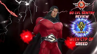 TLB King Sentry Level 80 performance with Brilliant CTP of Greed ||Marvel Future Fight