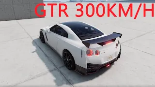 東瀛戰神GTR時速300公里撞上水泥牆 NISSAN GTR VS WALL 撞擊測試 - BeamNG Drive