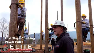 What being trained to climb power poles the first time is like. ELITE Lineman - Class 15