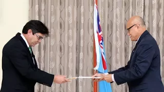 Fijian President receives Credential from the Ambassador of Cuba