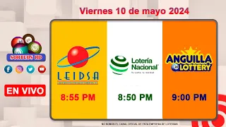 Lotería Nacional LEIDSA y Anguilla Lottery en Vivo 📺│Viernes 10 de mayo 2024--8:55 PM