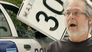 Un beau-père détruit une voiture de police | Juste Pour Rire les Gags