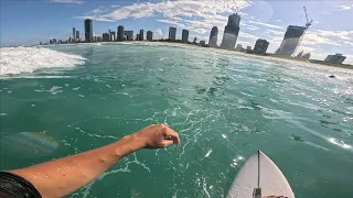 SURFING SMALL GLASSY WAVES!!