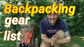 Backpacking gear list for 4 day backcountry fishing trip (Gear load out)