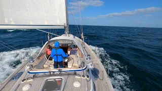 Team Windfinder from Brighton to Lymington , a Hallberg-Rassy 48 mk II and her crew 2023.