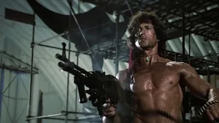 Rambo Shoots Up The Base Scene | Rambo: First Blood Part II