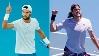 Stefanos Tsitsipas vs Karen Khachanov || Australian Open 2023 - Extended Highlights