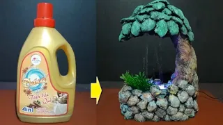 A great idea from plastic bottles - DIY waterfall