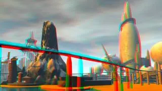 Theme Park - in 3D- Anaglyph - HD