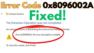 How to Fix Error Code 0x8096002A in Windows | Step by Step [Easy Guide] in 2024