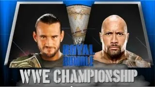 WWE Royal Rumble 2013: WWE Championship - The Rock vs. CM Punk Sim