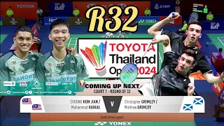 !WoW!🇲🇾Choong Hon Jian-Haikal Nazri Beraksi Cemerlang MARA ke Pusingan R16🔥‼️#thailandopen2024