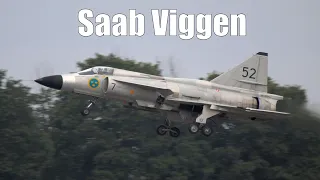 Saab AJS 37 Viggen Landing After Mission - SweAF 2022