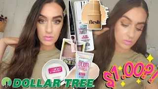 DOLLAR TREE MAKEUP TUTORIAL!! EVERYTHING IS $1.00?! | HARD CANDY, FLESH, MAYBELLINE!