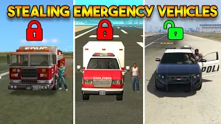 STEALING EMERGENCY VEHICLE FROM EVERY GTA ! BEFORE GTA 6