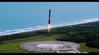 SpaceX 10th booster landing Falcon 9 Space Force Transporter 3 Rocket Launch Cape Canaveral Florida