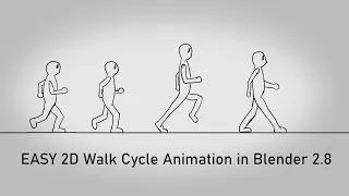 How To Make A 2D Walk Cycle Animation in Blender 2.8 (Using the Grease Pencil)