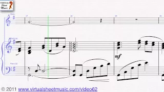 Amazing Grace sheet music for violin and piano - Video Score