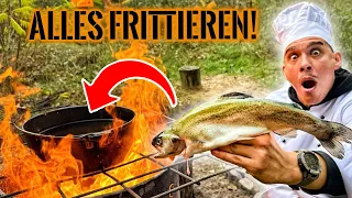 ALLES FRITTIEREN! Fisch, Riesenbulette uvm. - WOODS KITCHEN | Survival Mattin