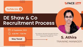 DE Shaw & Co Recruitment Process  | FACE Prep Placement Training Webinar #32