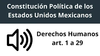 Constitución Mexicana vigente 2023 art. 1 a 29