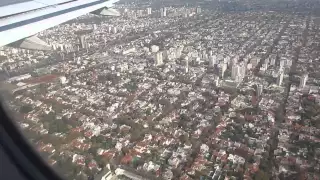 Landing in Buenos Aires Jorge Newbery Airport with a beautiful view of the city - May 15, 2015