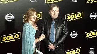 Mark Hamill and Marilou York on the red carpet for the Premiere of Solo, A Star Wars Story in Los An