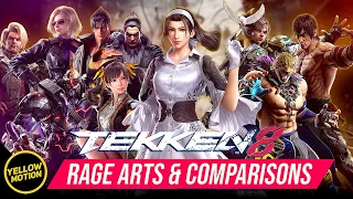 The First 10 Character Rage Arts from TEKKEN 8 Showcased - See How They Compare to TEKKEN 7