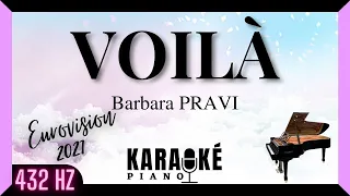 Voilà - Barbara PRAVI (Karaoké Piano Français - 432 Hz) Eurovision 2021