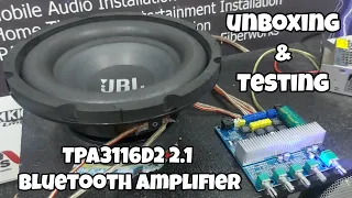 2.1 TPA3116D2 Class D Bluetooth Amplifier Unboxing