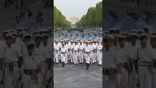 Historic Indian Army Parade in Paris #bastilleday #france #indianarmy #shorts