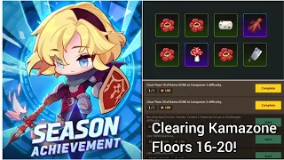 Season Achievement: Kamazone Floors 16-20 Conqueror 2 Difficulty! (Guardian Tales)