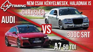 LAPTIMING: Nem Csak Kényelmesek, Haladnak Is. Audi A7 50 TDI vs. Chrysler 300C SRT8. (ep.143)