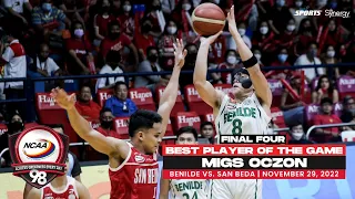 NCAA Season 98 | Best Player: Migs Oczon | Final Four (Benilde vs San Beda)