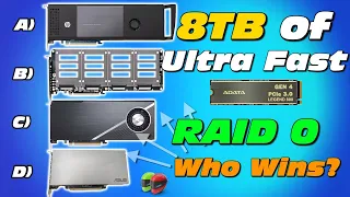 8TB RAID 0 Guide : 4x PCIe NVMe Adapters Tested - Which Adapter Reigns Supreme? HP Z840 Workstation