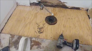 How to repair a rotted floor under the toilet