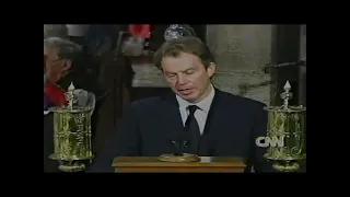 Tony Blair (British Prime Minister) Speaks at Princess Diana's Funeral - 09-06-1997